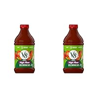 V8 High Fiber 100% Vegetable Juice, 46 fl oz Bottle (Pack of 2)