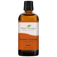 Sweet Orange Organic Essential Oil 100% Pure, USDA Certified Organic, Undiluted, Natural Aromatherapy, Therapeutic Grade 100 mL (3.3 oz)