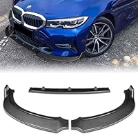 3 Pieces Front Bumper Lip Spoiler Splitter Side Body Kit Trim Protection Compatible with 2019-2021 BMW 3-Series G20 G21 Sport-Line Bumper Only, 2020 (Painted Carbon Style)