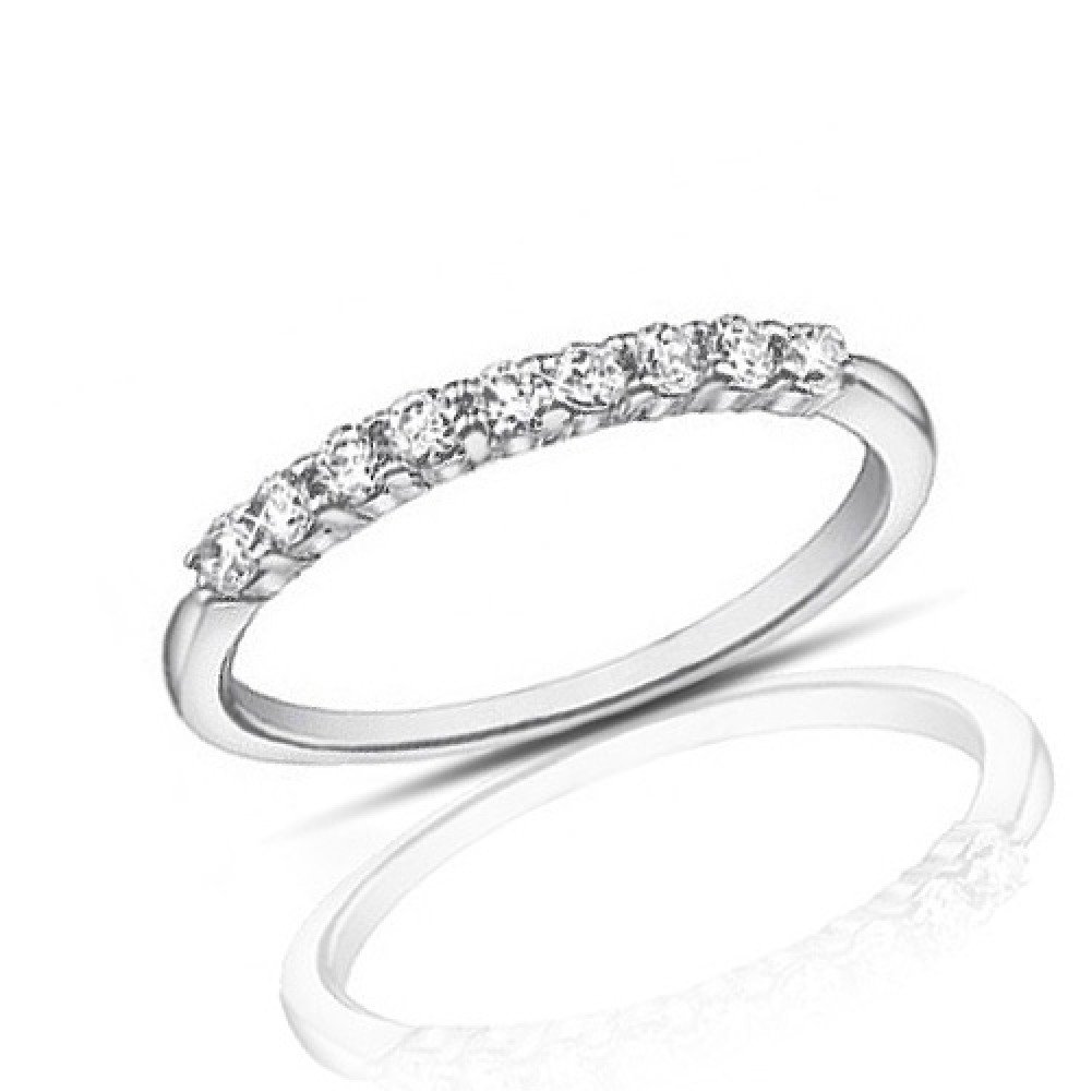 Madina Jewelry 0.40 ct Ladies Round Cut Diamond Wedding Band Ring in Platinum