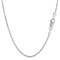 The Diamond Deal 925 Sterling Silver Rhodium Plated 1.5mm Thick Box Chain Necklace for Pendants And Charms With Lobster-Claw Clasp For Men And Women’s Jewelry in Many Sizes (16