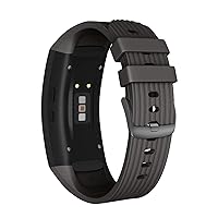 Smart Watch Straps for Samsung Gear Fit 2 Pro Strap Silicone Fitness Watch Wrist Band Gear Fit2 Pro SM-R360 Adjustable Bracelet Watch Band (Color : Black)