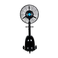Fans,Oscillating Pedestal Fan Cooling Misting Spray Adjustable Height 3-Speed/49L Water Tank Large for Industrial, Commercial, Residential, and Greenhouse/Black