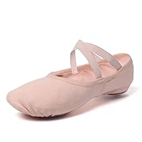 TINRYMX Ballet Shoes for Girls/Toddlers/Kids -Stretch Canvas Ballerinas Dance Yoga Flats