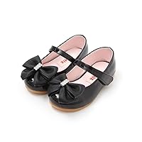 'Dress Cubic' Mary Jane Shoes for Girls_Black and Pink, US Size 8 Toddler ~ 4.5 Big Kid