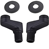Wall Mount 3-3/8 Inch Adapter Black Claw Foot Bathtub Faucet Adjustable Swing Arms Eccentric Screw Plus Size 2 Pack