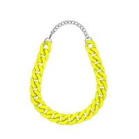 Soul-Cats Statement Necklace Colourful Giant Oversized Curb Chain Link Chain Vintage
