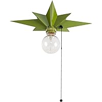 Chandeliers, Ceiling Lights, Flush Mount Ceiling Light,Star Light Fixtures Ceiling with Pull Con/Off Switch for Hallway,Entryway,Study Room,Bedroom/Green
