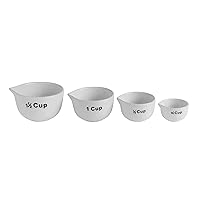 White Stoneware Measuring Cups (Set of 4 Sizes)