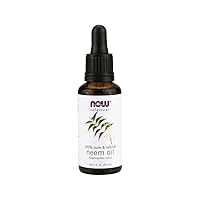 NOW Solutions, Neem Oil, 100% Pure, Made From Azadirachta Indica (Neem) Seed Oil, Natural Relief from Irritation and Other Skin Issues, 1-Ounce, 2 Pack