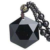 JILIYUPA Crystal Necklace for Men Women Adjustable Rope Healing Crystal Stones Pendant Necklace Natural Reiki Quartz Gemstone Jewelry