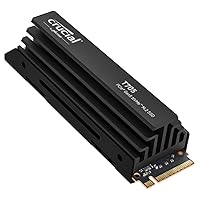 Crucial New 2024 T705 1TB PCIe Gen5 NVMe M.2 SSD with Heatsink - Up to 13,600 MB/s - Game Ready - Internal Solid State Drive (PC) - +1mo Adobe CC - CT1000T705SSD5