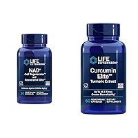 Life Extension NAD+ Cell Regenerator and Resveratrol Elite, NIAGEN nicotinamide riboside & Curcumin Elite Turmeric Extract, Promotes a Healthy inflammatory Response