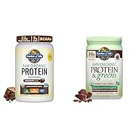 Garden of Life Organic Vegan Chocolate Protein Powder Raw Organic Protein & Greens Chocolate - Vegan Protein Powder for Women and Men