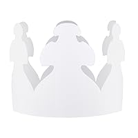Hygloss White Paper Crowns Customizable-Durable Party Hats-Made in USA-144 Pack, 144 Pieces, Count