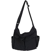 Leaper Canvas Hobo Crossbody Handbag for Women and Men Shoulder Bag Casual Tote Bag
