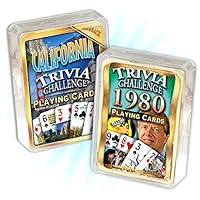 Flickback 1980 Trivia Playing Cards & California Trivia Combo - 40th Birthday Set
