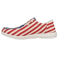 ROPER Womens Red/Blue Fabric Hang Loose Flag Oxford Shoes