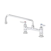 T&S Brass B-0221 Double Pantry Faucet, Deck Mount, 8