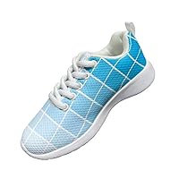 Children's Sneakers Cool Gradient Grid Printed Shoes EVA Insole Comfortable Soft Jogging Sneakers Outdoor Sports