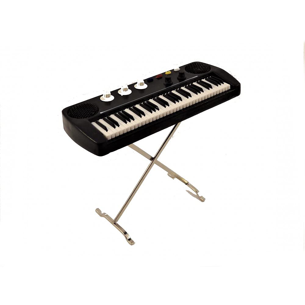 Melody Jane Dollhouse Keyboard on Stand Miniature Music Room Instrument 1:12