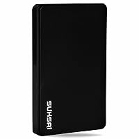 SUHSAI External Hard Drive USB 2.0 Hard Disk Storage and Backup Portable Hard Drive Memory Expansion - Ultra Slim 2.5 inch HDD Compatible with PC, MAC, Laptop, Desktop (1TB, Black)