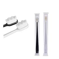 Extra Soft Toothbrush - 2 Pcs , Ultra Soft-bristled Adult Toothbrush Micro-Nano 20000 Floss Bristle Good Cleaning Effect for Sensitive Teeth Oral Gum Recession (2PCS)