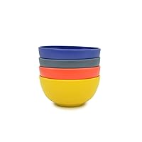 10oz Bamboo Small Bowls Set (4 Small Bowls Multiple colors) ,Dishwasher Safe,Unbreakable Reusable Lightweight Eco Friendly & BPA Free Dinnerware,Small Bowls for Daily Use