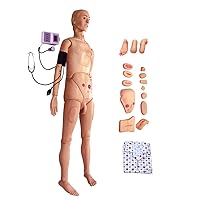 Teaching Model,Professional Patient Care Manikin with Arm Blood Pressure Measurement 5.57ft Life Size CPR Dummy for Doctor Nursing Training Nursing Skills Training