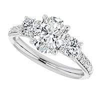 1 CT Oval Diamond Moissanite Engagement Ring Wedding Ring Eternity Ring Vintage Solitaire Halo Hidden Prong Setting Silver Jewelry Anniversary Promise Ring Gift