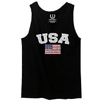VICES AND VIRTUES USA American Flag Patriotic Graphic 4th of July Memorial Men's Tank Top