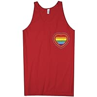 Threadrock Men's Gay Pride Rainbow Heart Tank Top
