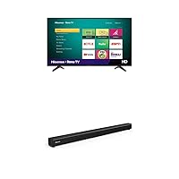 Hisense 40-Inch Class H4 Series LED Roku Smart TV with Alexa Compatibility (40H4F, 2020 Model) 2.0 Channel Sound Bar Home Theater System with Bluetooth (Model HS205)