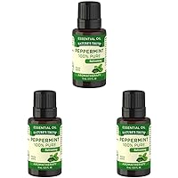 Aromatherapy 100% Pure Essential Oil, Peppermint, 0.51 Fluid Ounce (Pack of 3)