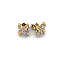 Natural Gemstone 14 kt Yellow Gold Minimal Stud Earrings For Women & Girls | Natural Gemstones | Valentine's Gift