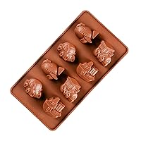 BESTOYARD 8 Ice Cubes Trays Ice Cube Tray Molds Cakepopsical Molds Candy Mold DIY Baking Molds Car Shaped Molds Molds Modeling Aircraft Wheel Decorate Products Cake Mold