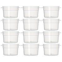 Carlisle FoodService Products Bain Marie Food Storage Container for Restaurant, Catering, Kitchens, Plastic, 3.5 Quarts, Clear, (Pack of 12)