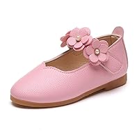 WUIWUIYU Girls Toddlers Cute Sweet Flower Mary Janes School Uniform Dress Flats Princess Shoes