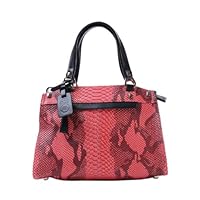 Snake Skin Pattern Mosaic Luxury Tote - Designer Inspired Lady Handbag Real Calfskin Leather