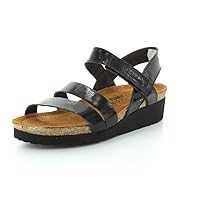 NAOT Footwear Women's Kayla Sandal Black Patent Leather 8-8.5 N-M US