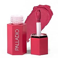 Palladio Liquid Blush for Cheeks & Lips 2-in-1 Makeup Face Blush, Weightless Cream Formula, Smudge Proof Long-Wearing Pigmented Blush, Natural Look Makeup Face Blushes, Dewy Finish, Deep Fuchsia