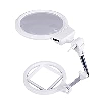 Large Hands Free Magnifying Glass Folding & Hand held Inch Lens - Best Reading Magnifier with Lights for Seniors Macular Degeneration and Reading etc
