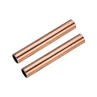 uxcell Copper Round Tube, 15mm OD 1mm Wall Thickness 100mm Length Straight Pipe Tubing 2 Pcs