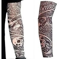  Fake Totem Sleeve Tattoos Stickers 6-Sheet Full Arm
