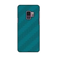 AMZER Slim Fit Printed Snap On Hard Shell Case, Back Cover with Screen Cleaning Kit Skin for Samsung Galaxy S9 - HD Color, Ultra Light - Carbon Fibre Redux Aqua Blue 8