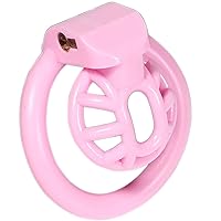 FREDORCH 2022 Super Small Penis Ring Sissy Chastity Cage,Locked in Male Chastity Device with 4 Base Ring (S-Mini, Pink)