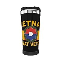 Vietnam 9th Infantry Div Combat Veteran Portable Insulated Tumblers Coffee Thermos Cup Stainless Steel With Lid Double Wall Insulation Travel Mug For Outdoor