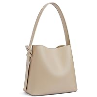BOSTANTEN Bucket Bag Leather Shoulder Purses for Women Trendy Adjustable Strap