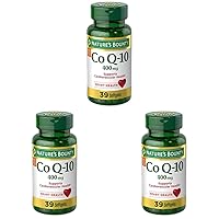 Nature's Bounty CoQ10, Dietary Supplement, Supports Heart Health, 400mg, 39 Softgels (Pack of 3)