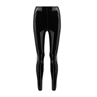 Seamless Leggings Women Shiny Patent Leather Slim Pencil Pants Ladies High Waist Stretch PU Leather Trousers